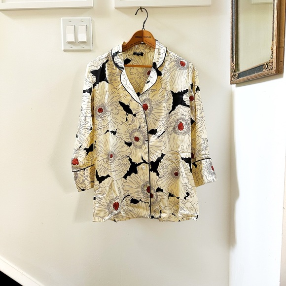 New NOIRI Silk Floral Pajama Set XS - Picture 4 of 5